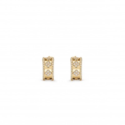 VAN CLEEF ARPELS PERLÉE CLOVERS HOOP EARRINGS VCARO3YE00
